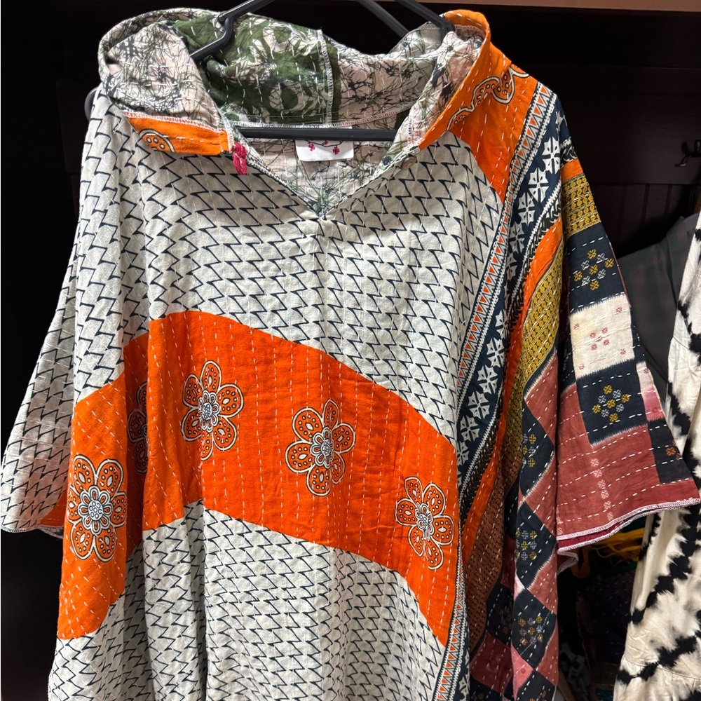 Colorful Patchwork Poncho - image 1